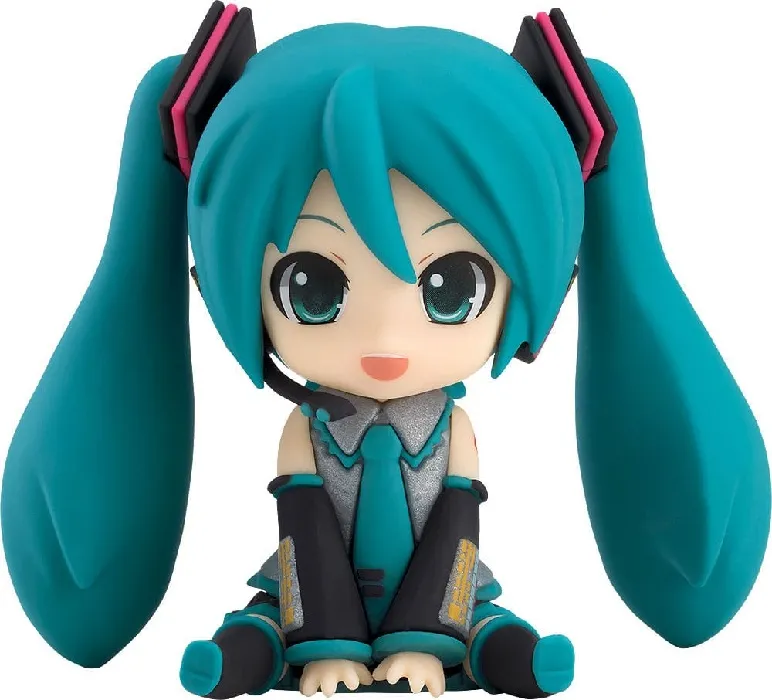 HATSUNE MIKU PIAPRO CHARACTERS RUBBER MASCOT NENDOROID PLUS MINI FIGURE HATSUNE MIKU 8 CM